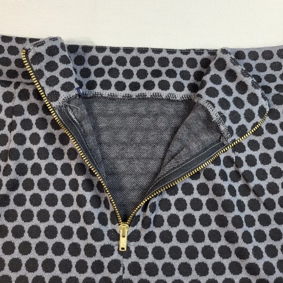 Gap A Line Short SKIRT Womens Size XXL Gray Black Polka Dots Back Zip - Picture 13 of 16
